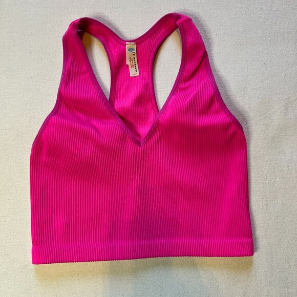 FP Movement by Free People Tops - Free People Movement Free Throw Crop Tank Women‎ Medium Ribbed Neon Pink